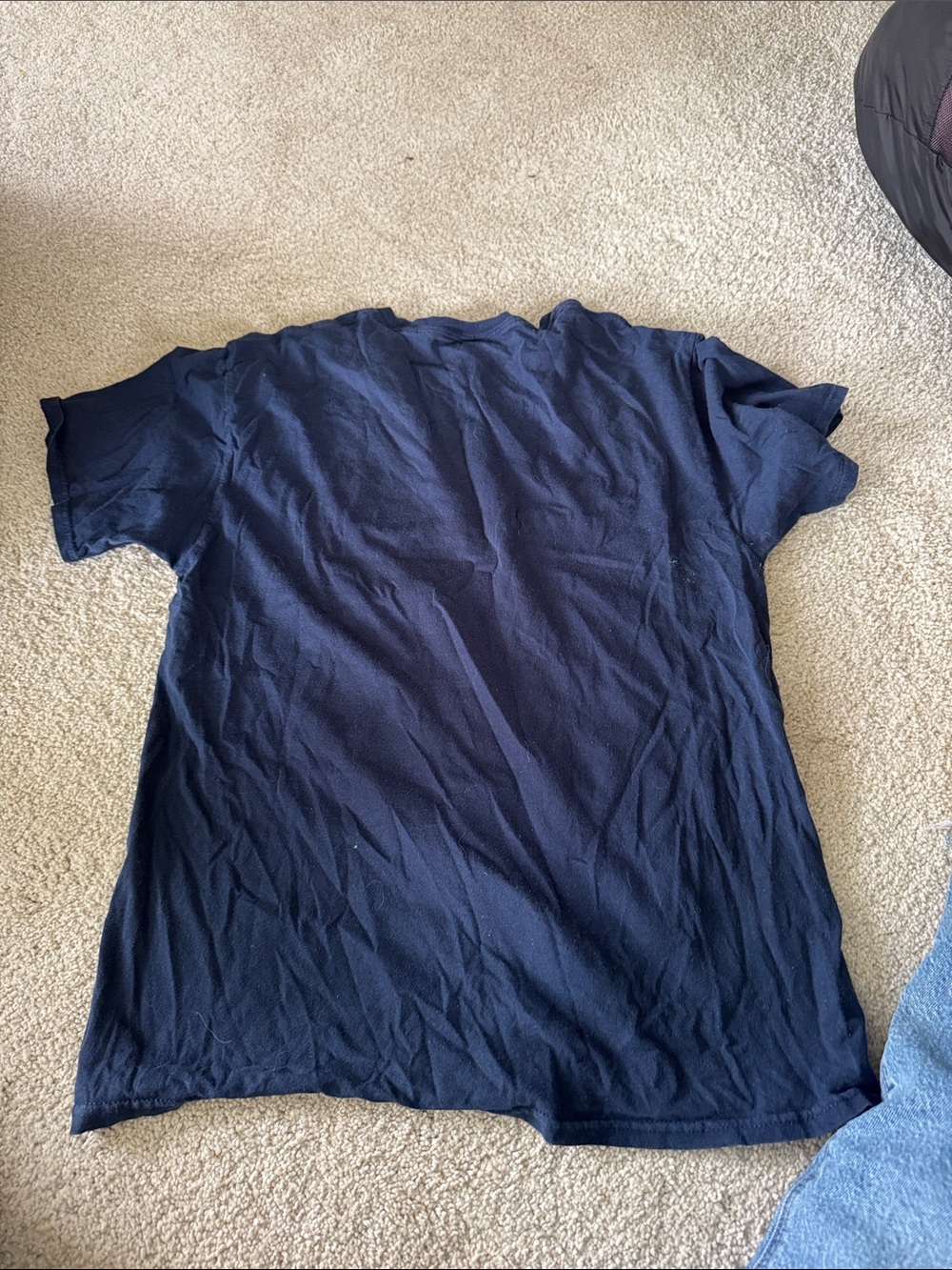 Size M Navy Blue Wolf Graphic Tee - Picture 6 of 7